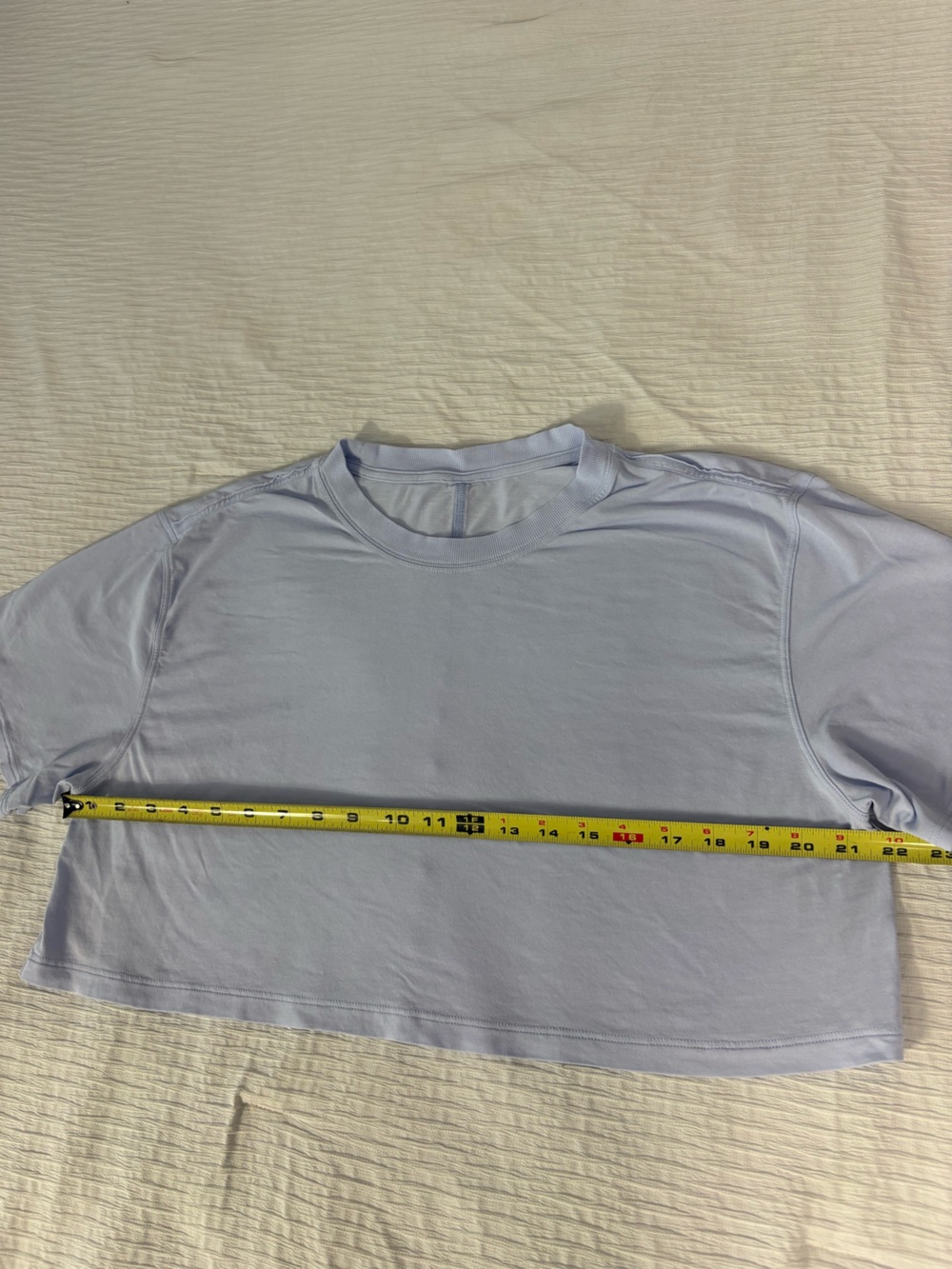 lululemon athletica Light Blue Cropped Crew Tee - Picture 5 of 6